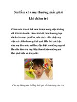 Sai lầm cha mẹ thường mắc phải khi chăm trẻ pps