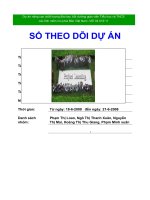 Sổ theo dõi học theo dự án