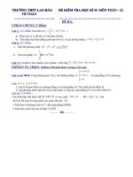 ĐỀ ĐÁP ÁN THI KI 2-TOÁN-12