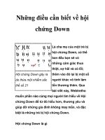 Những điều cần biết về hội chứng Down ppt