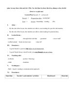 Giáo án Anh văn lớp 11 - Unit 1- Period 1 pptx