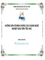 Minh chứng đánh giá chuẩn GV TH Mỹ Thạnh B