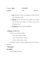 Giáo án Anh văn lớp 6 - Period 22 - Unit 4 - Lesson 3 pps