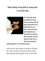 Dinh dưỡng trong thời kỳ mang thai và sau khi sinh ppsx