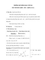 Hình học 11 - TRƯỜNG HỢP BẰNG NHAU THỨ HAI CỦA TAM GIÁC CẠNH - GÓC - CẠNH (C.G.C) pptx