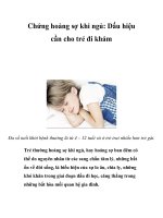 Chứng hoảng sợ khi ngủ: Dấu hiệu cần cho trẻ đi khám ppt