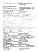 Đề tham khảo HKII 09-10 Sinh 6