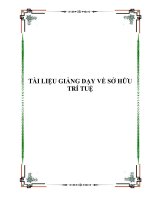 tài liệu giảng dạy học về - sở hữu trí tuệ