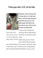 Viêm gan siêu vi B với bà bầu pot