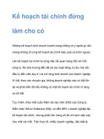 Kế hoạch tài chính đừng làm cho có pdf