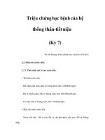 Triệu chứng học bệnh của hệ thống thân-tiết niệu (Kỳ 7) doc