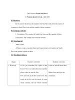 Anh văn 7 - Unit sixteen: People and places - Phần 3 pdf