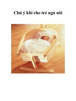 Chú ý khi cho trẻ ngủ nôi pptx
