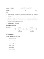 Giáo án Anh văn lớp 6 - Period 58 - Unit 9 - Lesson 4 90 - AT HOME AND AWAY A4 P.89 pptx
