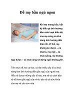 Để mẹ bầu ngủ ngon ppt