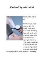 Cao huyết áp mãn và thai pot