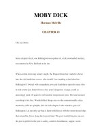 LUYỆN ĐỌC TIẾNG ANH QUA CÁC TÁC PHẨM VĂN HỌC –MOBY DICK Herman Melville CHAPTER 23 pptx