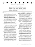 READING COMPREHENSION TEST 17 Minutes — 20 Questions ppt