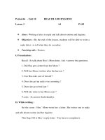 Giáo án Anh văn lớp 6 - Period 64 - Unit 10 - Lesson 3 - HEALTH AND HYGIENE A4 P.102 pot