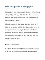 Bán Hàng: Đâu là động lực? ppsx