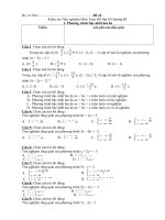 Kiem tra trac nghiem Dai so 9 Bai- Phuong trinh bac nhat 2 an