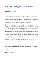 Bài toán thời gian đối với các doanh nhân pdf