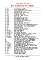 Phím tắt thông dụng