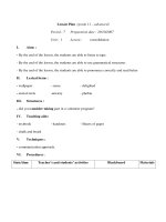 Giáo án Anh văn lớp 11 - Unit 1- Period 7 potx