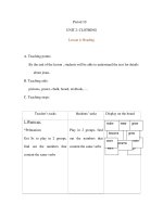 Period 10 UNIT 2: CLOTHING Lesson 4: Reading A. Teaching points: By the end of the lesson , pot