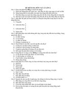 đề kiểm tra một tiết môn vật lý 12 cb