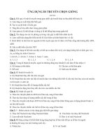 ỨNG DỤNG DI TRUYỀN VÀ CHỌN GIỐNG