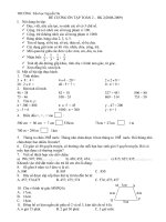 Đề cương ôn tập toán HKII