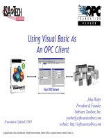 Using Visual Basic As An OPC Client ppt