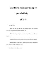 Các triệu chứng cơ năng cơ quan hô hấp (Kỳ 4) pptx