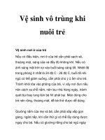 Vệ sinh vô trùng khi nuôi trẻ pot