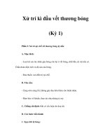 Xử trí kì đầu vết thương bỏng (Kỳ 1) docx