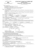 Đề thi thử Tốt nghiệp Bộ GD-ĐT