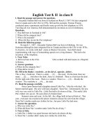 English test 8.II in class 8