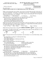 Đề thi thử ĐH  môn vật lý-PTT-lần 2 năm 2010