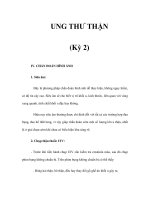 UNG THƯ THẬN (Kỳ 2) pot