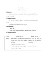 Anh văn 7 - Unit three: Let’s eat! - Phần 3 docx