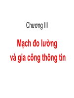Chương III: Mạch đo lường và gia công thông tin pdf