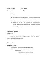 Giáo án Anh văn lớp 6 - Period 33 - Unit 6 - Lesson 2 P.61 doc