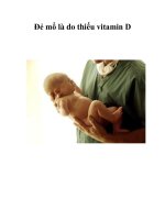 Đẻ mổ là do thiếu vitamin D doc