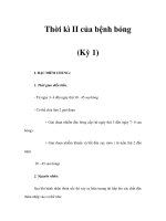 Thời kì II của bệnh bỏng (Kỳ 1) docx