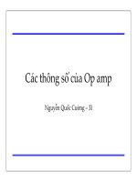Các thông số của Op amp pdf