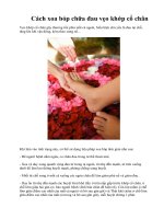 Cách xoa bóp chữa đau vẹo khớp cổ chân pptx