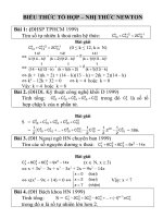 biểu thức tổ hợp – nhị thức newton