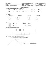 Đề Toán lớp 1 GHK I