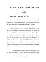 HIV/AIDS VỚI BÀ MẸ VÀ TRẺ EM SƠ SINH (Kỳ 1) ppsx